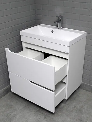 Тумба-умывальник напольная Айсберг Веста 70 белый DV5907T+4670142930037