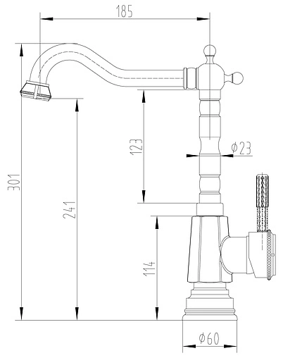 Смеситель для кухни Lemark Jasmine бронза LM6605B