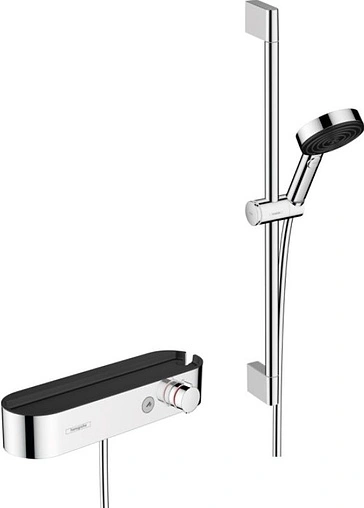 Душевая стойка с термостатом Hansgrohe Pulsify Select S 105 3jet Relaxation 65см хром/графит 24260000