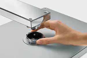 Лейка верхнего душа с настенным креплением Hansgrohe Rainmaker Select 460 3jet черное стекло/хром 24007600 Лейка верхнего душа с настенным креплением Hansgrohe Rainmaker Select 460 3jet черное стекло/хром 24007600, 3