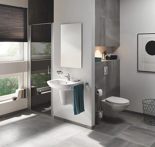Унитаз подвесной безободковый Grohe Bau Ceramic белый 39427000 купить в  Екатеринбурге по цене 6785 руб: самовывоз, доставка в интернет магазине  «Сантехмарт»