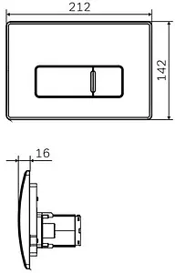 Клавиша смыва для унитаза Am.Pm Pro M I048031 никель матовый, 2