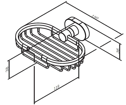 Мыльница Am.Pm Sense L хром A7434600 Мыльница Am.Pm Sense L хром A7434600