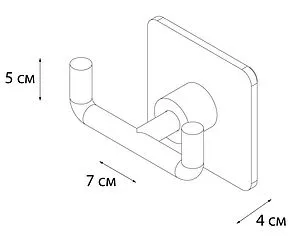 Крючок двойной Fixsen Square хром FX-93105A Крючок двойной Fixsen Square хром FX-93105A, 2