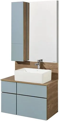 Тумба-умывальник подвесная Aquaton Мишель 80 фьорд/дуб рустикальный 1A2568K3MIDR0