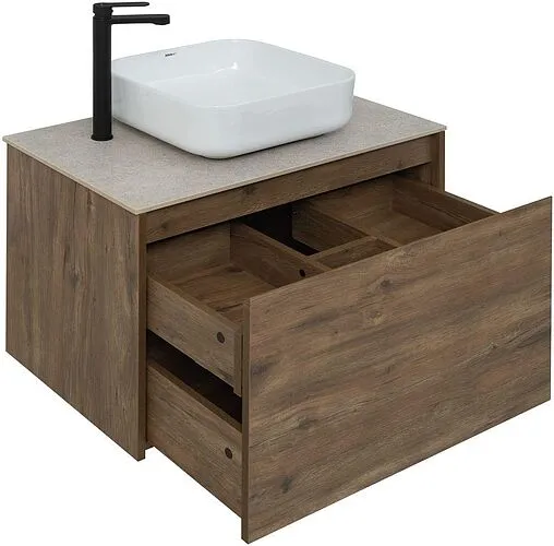 Тумба под умывальник подвесная Aquanet Nova Lite 75 дуб рустикальный 00249514