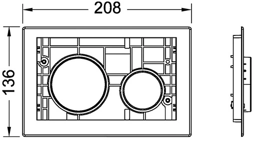 Клавиша смыва для унитаза TECEloop Modular кнопки/белый антибактериальный, стекло на выбор