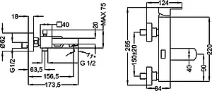 Смеситель для ванны Cezares Levico хром LEVICO-VM-01-Cr Смеситель для ванны Cezares Levico хром LEVICO-VM-01-Cr, 3
