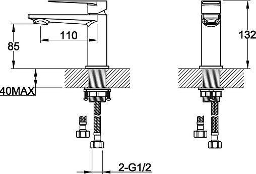 Смеситель для раковины BelBagno Carin хром CAR-LVM-CRM