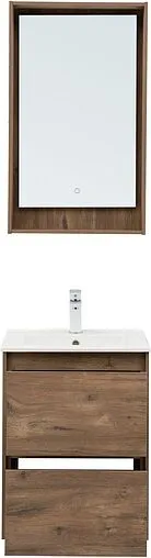 Тумба под умывальник подвесная Aquanet Милан 50 дуб рустикальный 00336376