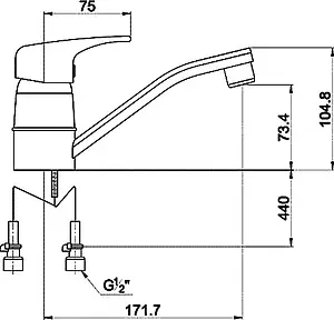 Смеситель для раковины Timo Standard хром 1931F Смеситель для раковины Timo Standard хром 1931F, 2
