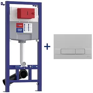 Инсталляция для подвесного унитаза Set 3 в 1 Lemark Peneda Expert + Bit 9812317 с кнопкой хром матовый Инсталляция для подвесного унитаза Set 3 в 1 Lemark Peneda Expert + Bit 9812317 с кнопкой хром матовый, 1