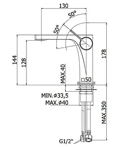 Смеситель для раковины Paffoni Rock полированная сталь RO071ST, 2