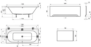 Ванна акриловая Ravak CITY 180x80 C920000000 Ванна акриловая Ravak CITY 180x80 C920000000, 4