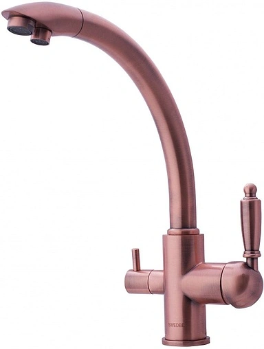 Смеситель для кухни с подключением к фильтру Swedbe Selene Plus медь 8044К