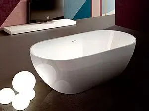 Ванна отдельностоящая из искусственного камня Treesse Clivia 160x75 белый V447BL, 4