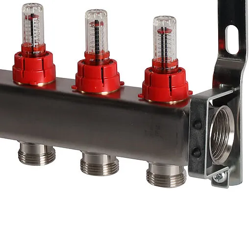 Группа коллекторная с расходомерами 10 отводов 1&quot;в/в x ¾&quot;ек Rommer RMS-1200-000010