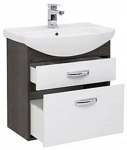 Тумба-умывальник Aquanet Грейс 65 белый/дуб кантербери 00198378+00182642, 4