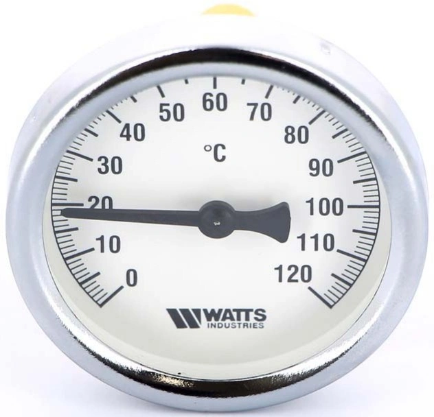 Термометр биметаллический Watts F+R801 63мм 120°С гильза 50мм ½&quot; 10005800