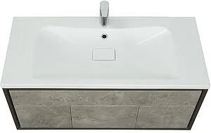 Тумба-умывальник подвесная Aquaton Уэльс 100 графит 1A2676K1WA6A0, 3