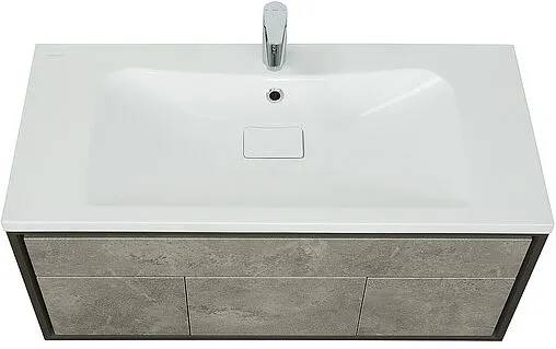 Тумба-умывальник подвесная Aquaton Уэльс 100 графит 1A2676K1WA6A0