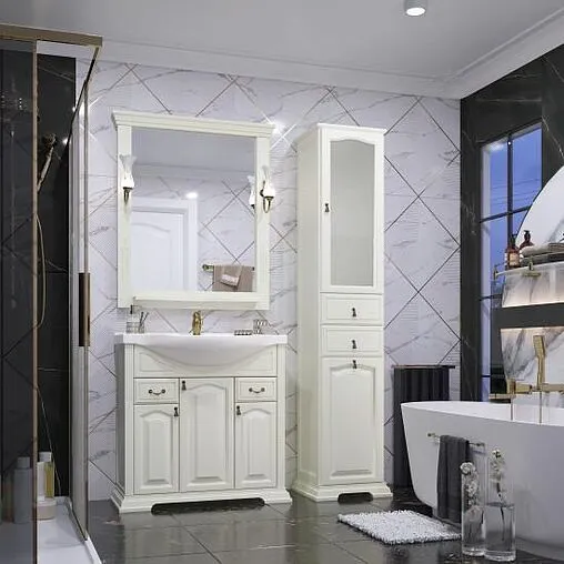 Тумба под умывальник напольная Opadiris Риспекто 85 слоновая кость 00-00006703