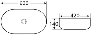 Раковина BelBagno 60 серый матовый BB1084-H311 Раковина BelBagno 60 серый матовый BB1084-H311, 2