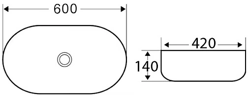 Раковина BelBagno 60 серый матовый BB1084-H311 Раковина BelBagno 60 серый матовый BB1084-H311