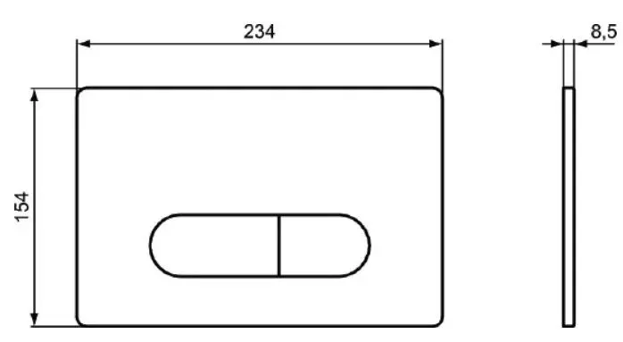 Клавиша смыва для унитаза Ideal Standard Oleas M1 R0115AA хром глянцевый, 3