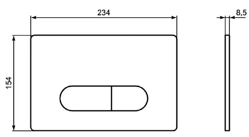 Клавиша смыва для унитаза Ideal Standard Oleas M1 R0115AA хром глянцевый