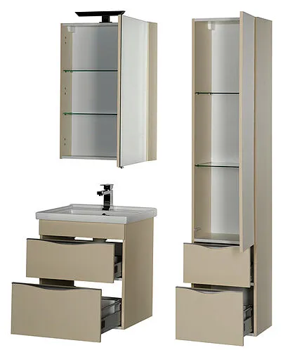 Шкаф-зеркало Aquanet Эвора 60 сливочный 184015