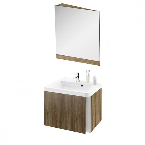 Тумба под умывальник подвесная Ravak 10° SD 65 R тёмный орех/белый X000000750