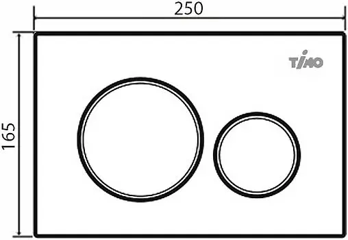 Клавиша смыва для унитаза Timo Kulo FP-001MB черный матовый Клавиша смыва для унитаза Timo Kulo FP-001MB черный матовый