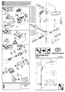 Душевая система с термостатом для душа Ideal Standard Ceratherm T100 хром A7241AA Душевая система с термостатом для душа Ideal Standard Ceratherm T100 хром A7241AA, 3