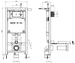 Инсталляция для подвесного унитаза Jacob Delafon E29025-NF Инсталляция для подвесного унитаза Jacob Delafon E29025-NF, 2