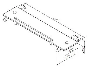 Полка Am.Pm Bliss L хром A5534764 Полка Am.Pm Bliss L хром A5534764, 2