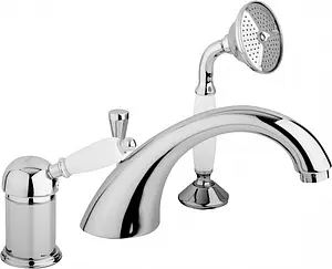 Смеситель на борт ванны на 3 отверстия Cezares Elite хром/белый ELITE-BVDM-01-Bi Смеситель на борт ванны на 3 отверстия Cezares Elite хром/белый ELITE-BVDM-01-Bi, 1