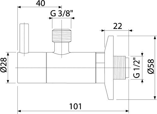 Кран шаровый угловой с фильтром ½&quot;н x ⅜&quot;н бронза AlcaPlast ARV001-ANTIC