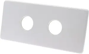 Двойная розетка 50мм Schlosser белый 603000092.06 Двойная розетка 50мм Schlosser белый 603000092.06, 1