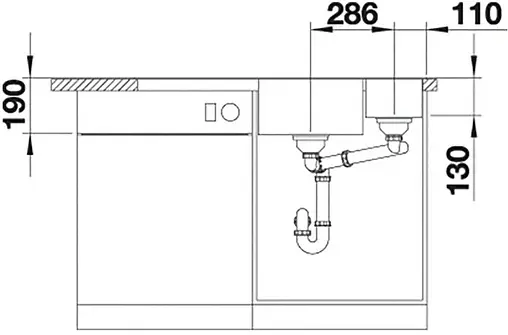 Мойка кухонная Blanco Axia III 6 S 100 L (доска ясень) тёмная скала 524644