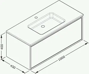 Тумба-умывальник подвесная ISVEA Pro 100 белый 21MGS001101I+10SL50101SV Тумба-умывальник подвесная ISVEA Pro 100 белый 21MGS001101I+10SL50101SV, 2