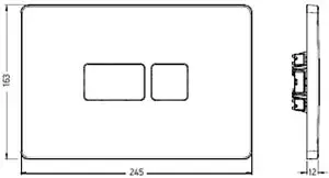 Клавиша смыва для унитаза ArtCeram А16 704.000.71 хром глянцевый, 2
