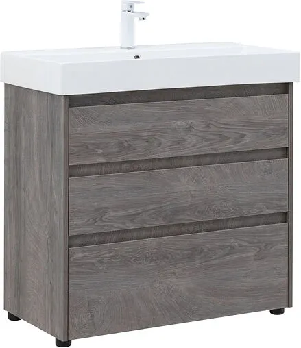 Тумба под умывальник напольная Aquanet Nova Lite 85 дуб рошелье 00302476