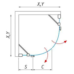 Душевое ограждение 1000x1000мм прозрачное стекло Roltechnik Hitech Line HBR2/1000 283-1000000-06-02 Душевое ограждение 1000x1000мм прозрачное стекло Roltechnik Hitech Line HBR2/1000 283-1000000-06-02, 3