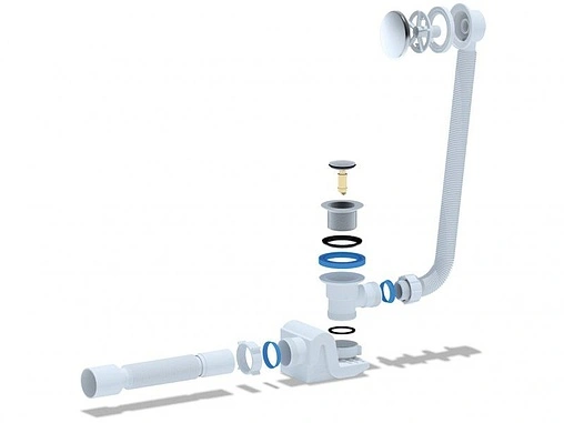 Слив-перелив для ванны Cezares хром CZR-STP2-01