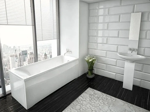 Ванна акриловая Aquatek Альфа 170 R с фронтальной панелью с каркасом (разборный) ALF170-0000066