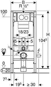 Комплект 6 в 1 Geberit Acanto 500.301.KJ.A с кнопкой Sigma 20 115.882.11.1 белый глянцевый Комплект 6 в 1 Geberit Acanto 500.301.KJ.A с кнопкой Sigma 20 115.882.11.1 белый глянцевый, 2