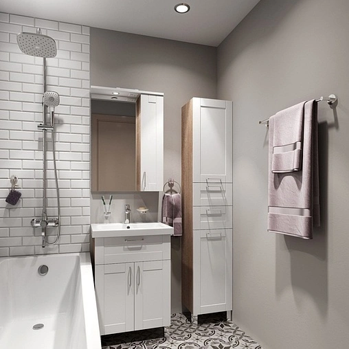 Шкаф-зеркало IDDIS Sena 60 белый/дерево SEN6000i99