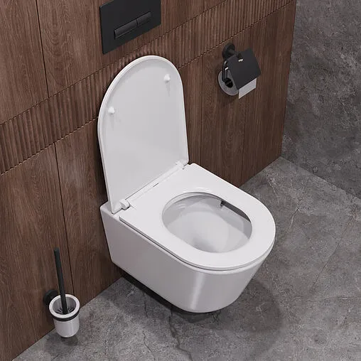 Унитаз подвесной безободковый Cezares Liner Tornado белый CZR-3808-53-TH-TOR/SC