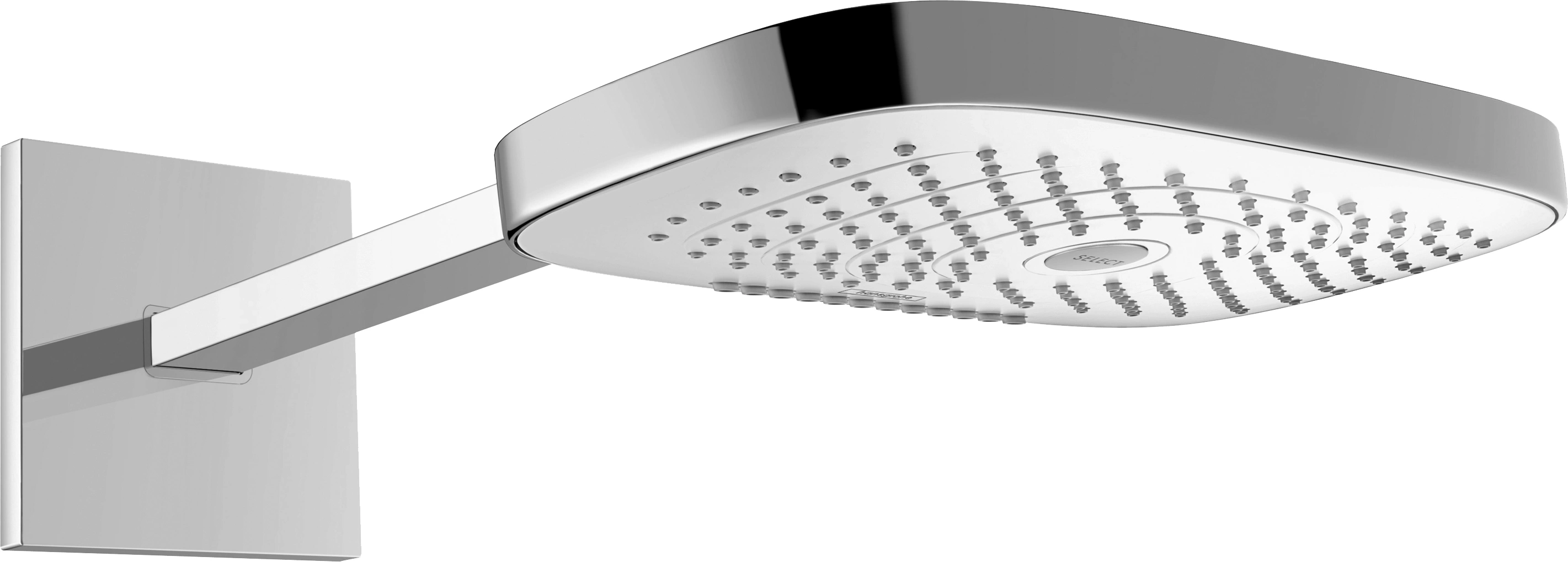Лейка верхнего душа с настенным креплением Hansgrohe Raindance Select E 300 3jet хром 26468000